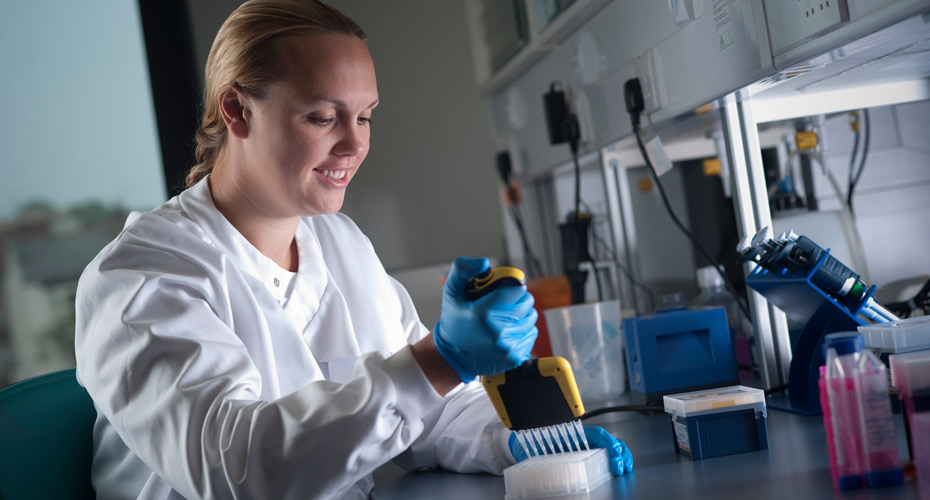 Student working in the RILD lab